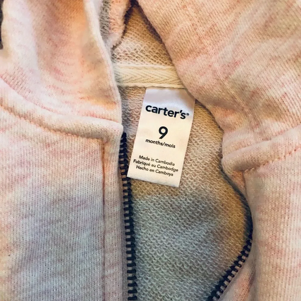 Carter’s 9mon hoodie in EUC
